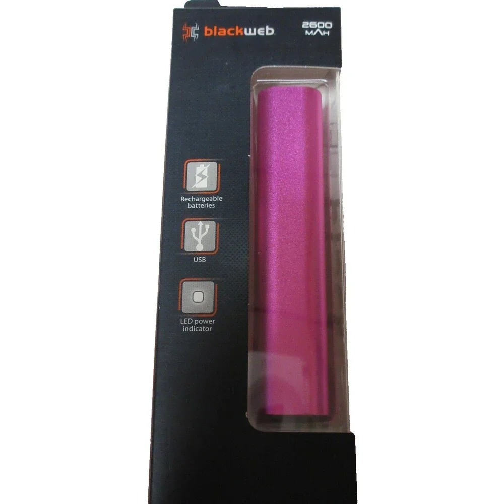 Blackweb Portable Charger 2600 mah 1 Amp PINK